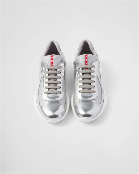 prada silver chunky trainers|prada america's cup.